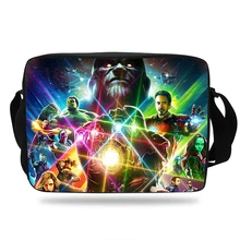 Новая школьная сумка-мессенджер с принтом «Мстители бесконечности войны» для детей, для мальчиков и девочек, Thanos, плечевая сумка с принтом для детей