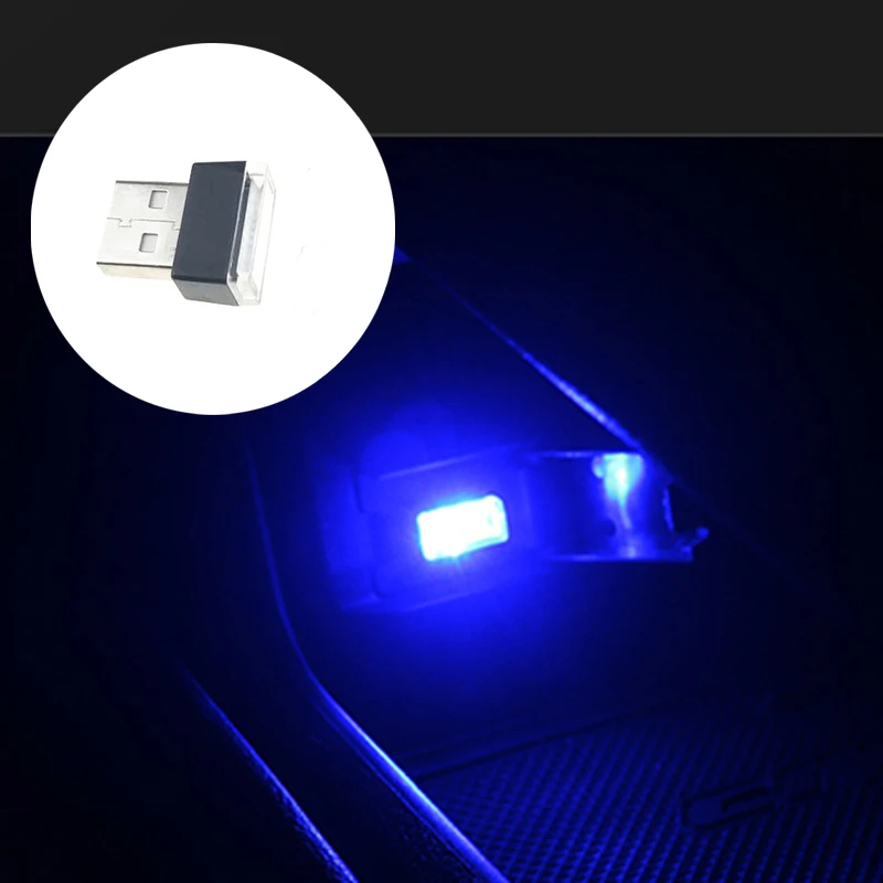 Автомобильный Универсальный USB светодиодный декоративный свет автозапчасти для
