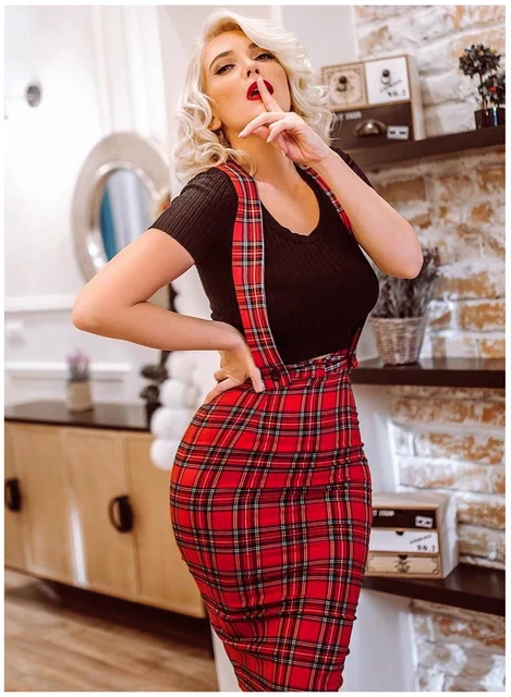 appel anbefale forholdet Vintage Pinup Skirt Plus Size | Vintage Red Tartan Skirt | Red Tartan Skirt  Pencil - 40 - Aliexpress