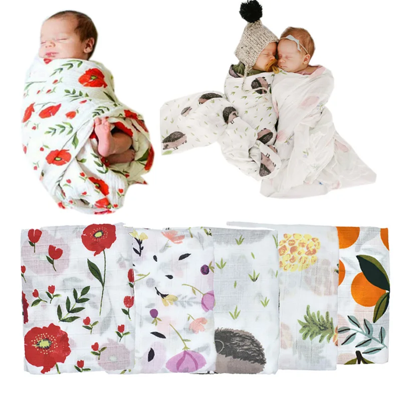 Муслиновые одеяла для новорожденных носочки с фруктами, детское одеяло с принтом мягкий шарф для малышей; для новорожденных, Одеяло 2 слоя 120*120 см