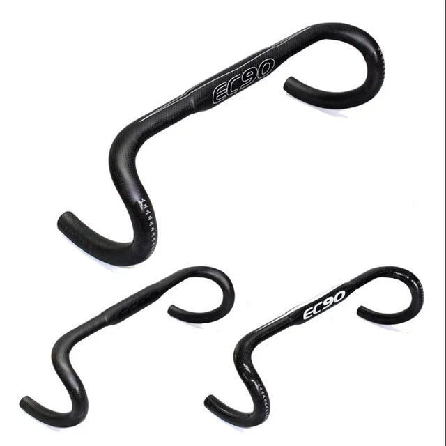 EC90 Ultralight Bent Bar Carbon Fiber Handlebar Road Bike Black 3K