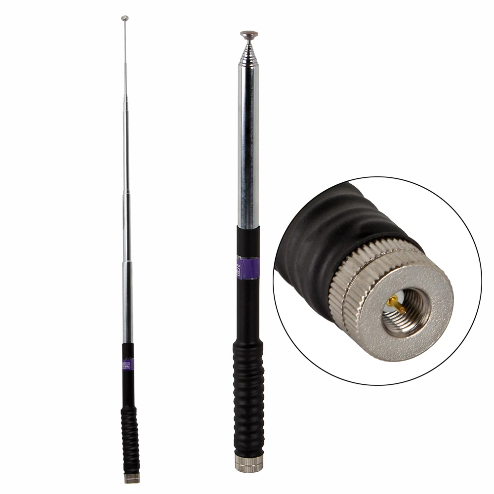 

Walkie Talkie SMA Male Telescopic VHF FP10120 Antenna Gain 136-174MHz for Yaesu VX-6R Baofeng WOUXUN TYT TH-UV3R Two Way Radio