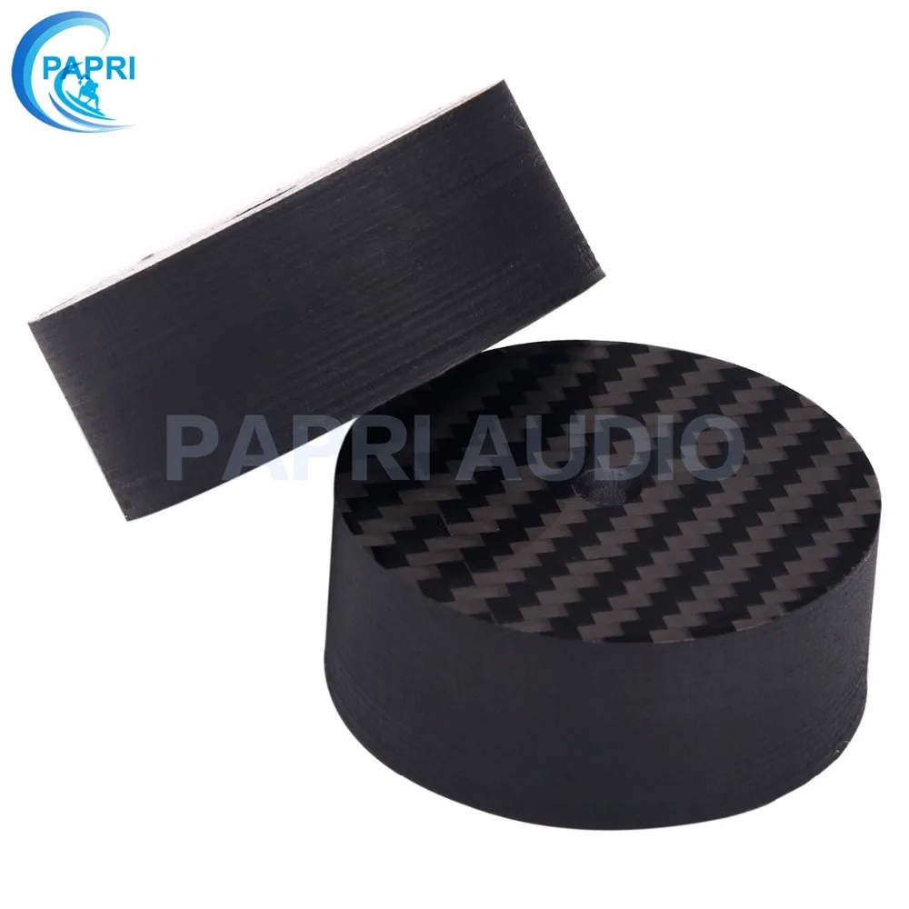 PAPRI 4K Carbon Fiber Speaker Stand Spike Cones Base Feet Pads Isolation HIFI DIY Tube Amps CD Player Audio Chassis