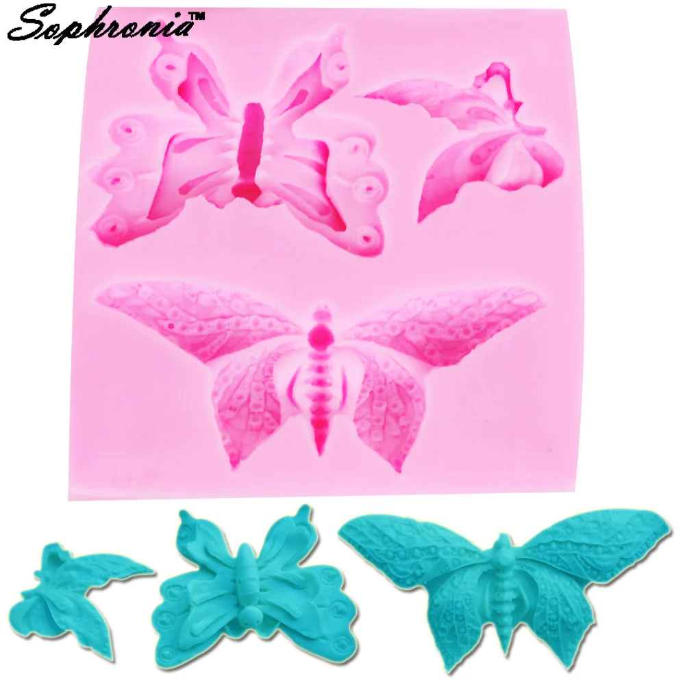 10pcs/set Butterfly Cake Mold Silicone Mold For Cake Decoration Diy