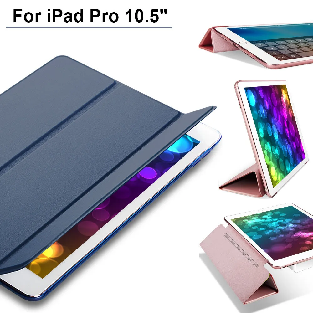 Принципиально Капа Coque для нового IPad 2017 iPad Pro 10.5 дюймов Ultra Slim Smart Case Стенд
