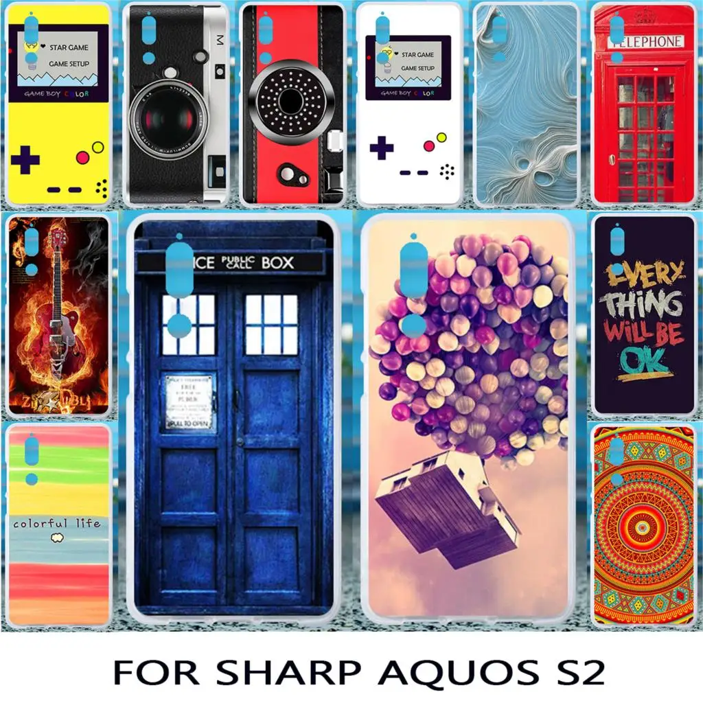 

Akabeila Soft Cases For Sharp Aquos S2 Case Silicone For Sharp Aquos S2 Cover Coque Fundas Housing Back Bags DIY Patterned Cover