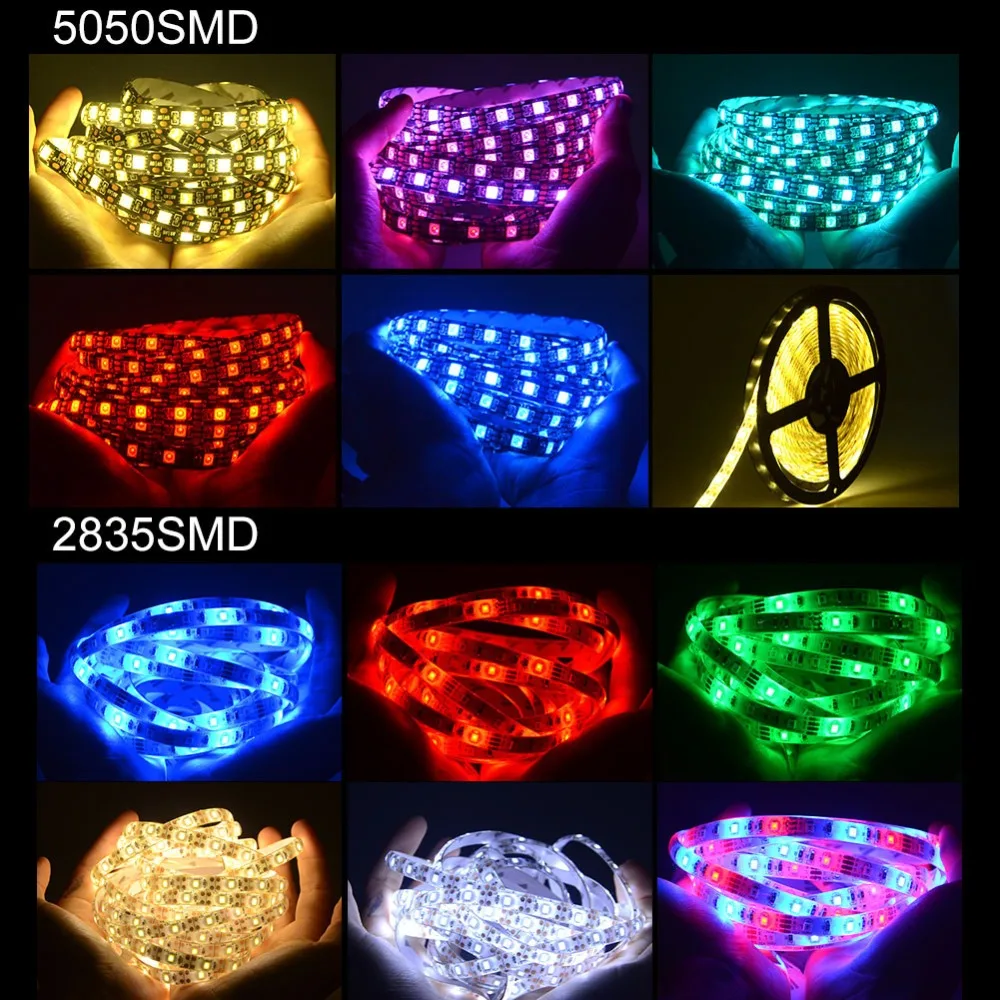 DC 5 В светодиодный светильник s 5050 2835 SMD USB RGB гибкий ленточный светильник 50 см 1 2 3 4 5 м ТВ фоновый светильник ing светодиодный клейкая лента лампа