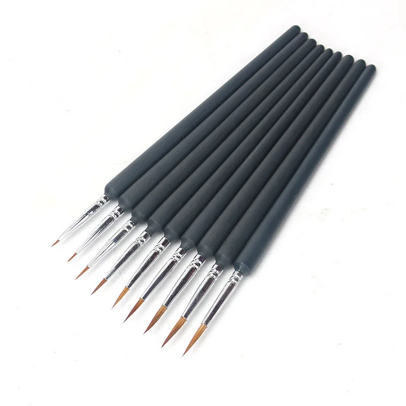 

Painting Brushes Detail Set Hook Line Pen Round Point Watercolor Drawing Pen Brush For Paint By Numbers High Quality wolf hair