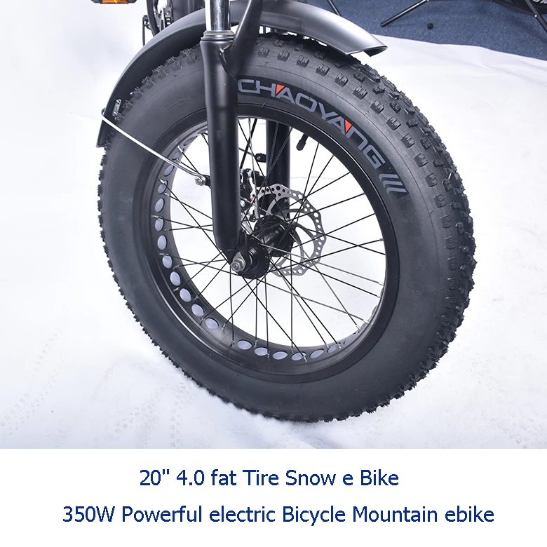 Sale Electric bike 20" 4.0 inch Aluminum Foldable electric Bicycle 48V10.4A 350W Electric Fat Tire ebike Mountain/Snow Powerful ebike 7