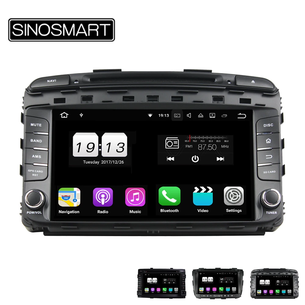 Discount SINOSMART 2 Din 2/4G RAM 4/8 Core CPU Android 8.1/8.0 Car DVD GPS Player for Kia Sorento 2011-2015 Canbus Optional 0