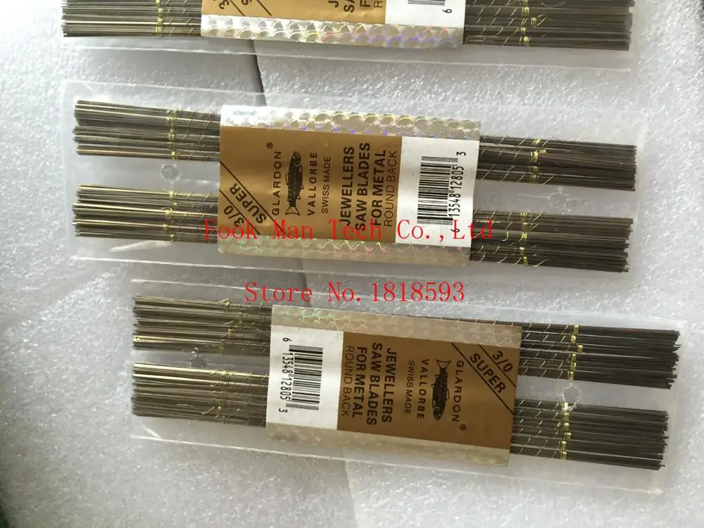 

FREE SHIPPING144PCS SUPER 3/0 VALLORBE SAWBLADES FOR JEWELRYSAW BLADES GLARDON VALLORBE GOLD SILVER CUTTING TOOL