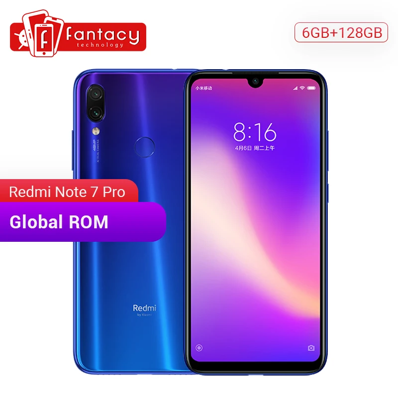 Global Rom Xiaomi Redmi Note 7 Pro 6GB 128GB 48MP IMX 586 Camera Snapdragon 675 Octa Core 6.3'' FHD