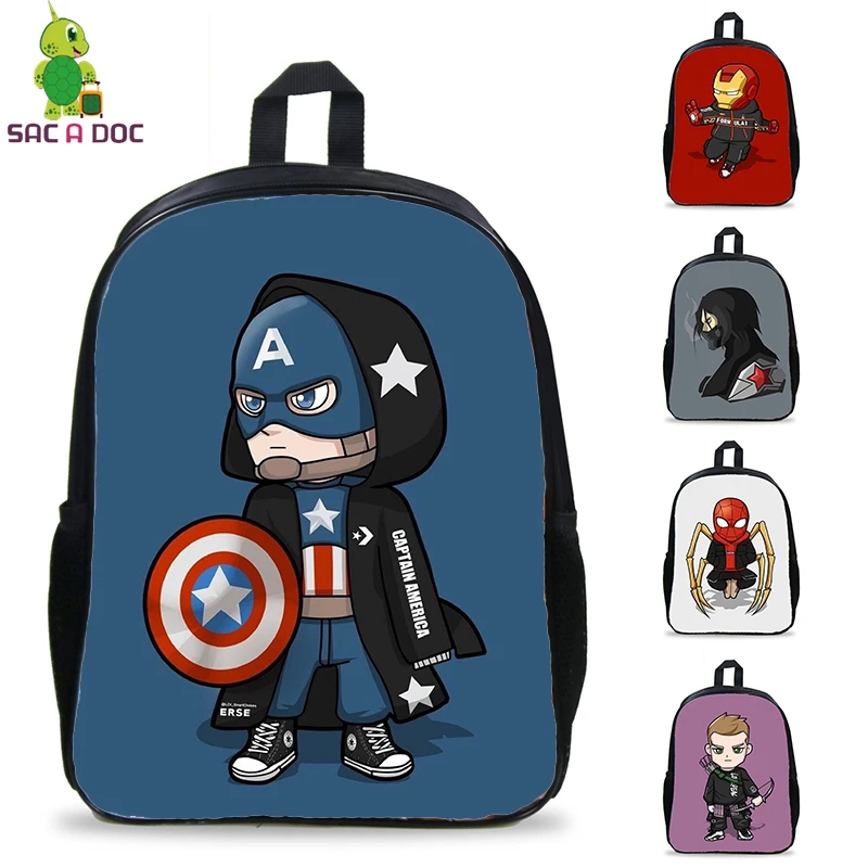 

16 Inch School Bags The Avengers Cute Cartoon Character Children Schoolbag Toddler Backpack for Boys and Girls Mochila Escolar