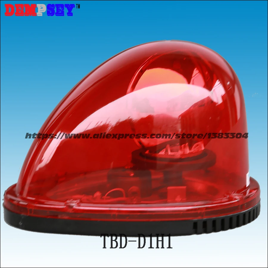 Free Shipping,TBD D1H1 Halogen Revolving Beacon,DC12/24V,Red warning