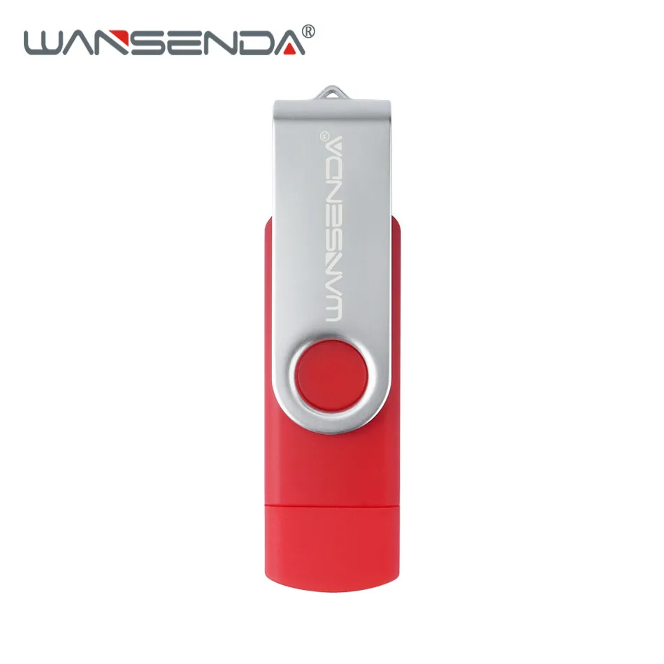 Флеш-накопитель Wansenda D103 OTG USB 256 ГБ 128 Гб 64 ГБ 32 ГБ 16 ГБ 8 ГБ флеш-накопитель USB 3,0 Флешка для Android/PC - Цвет: Красный