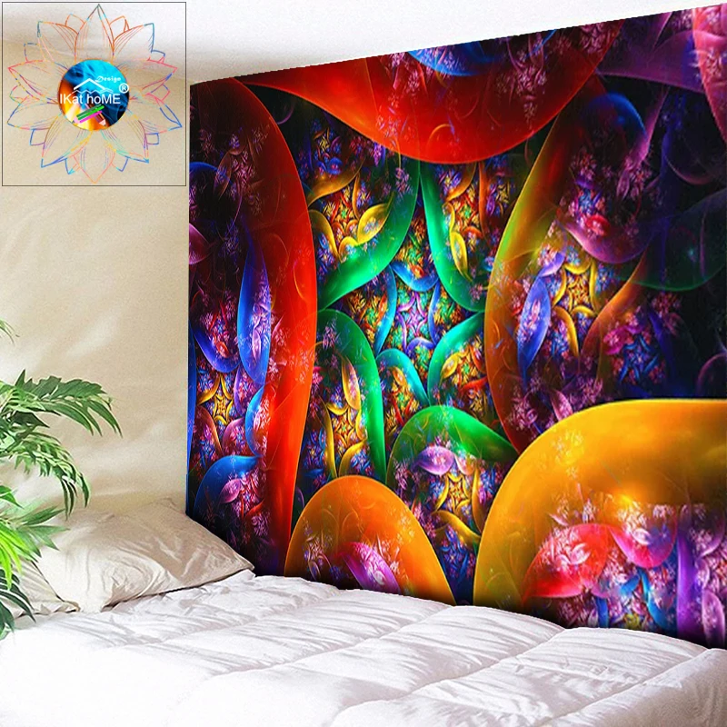 

Dazzling Light Indian Mandala Tapestry Bohemian Wall Hanging Psychedelic Decoracion Hippie Wall Tapestry Boho tapiz pared tela