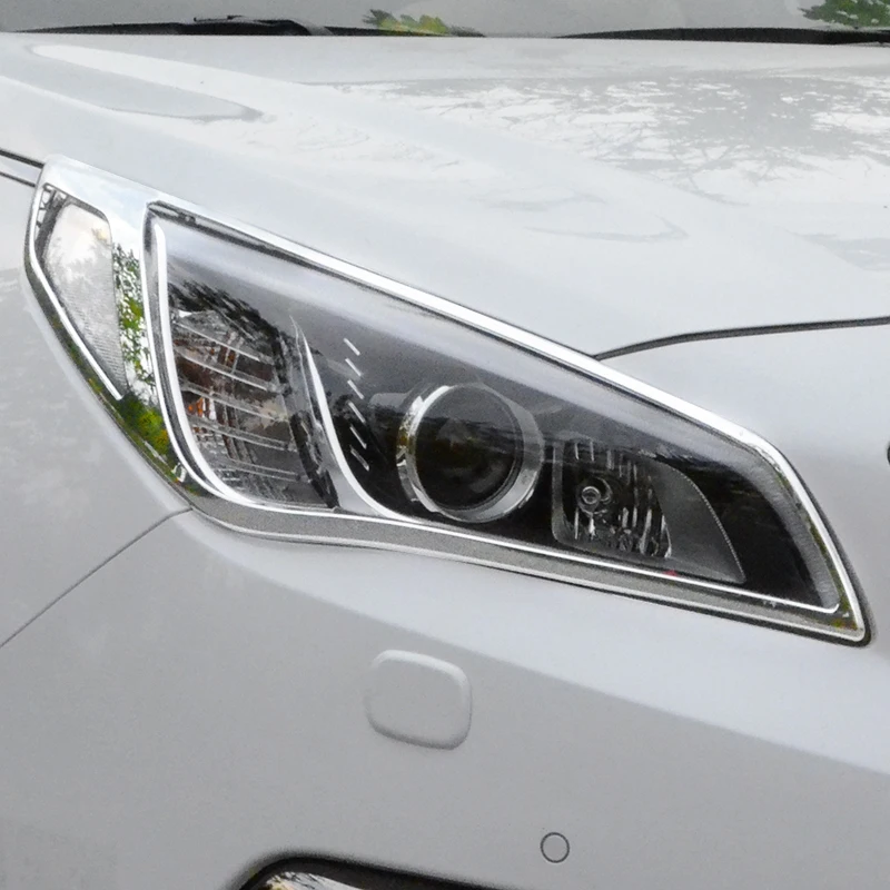 

car accessories chromium headlamp lampshade refit exterior parts sequins decorative frame bright FOR Hyundai Sonata