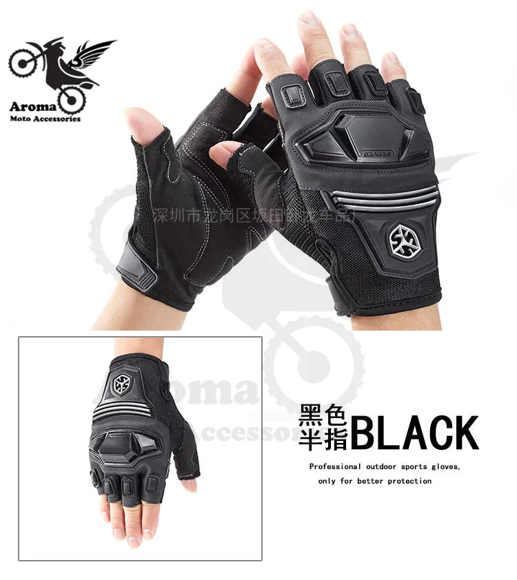 3 colors motorcycle protect racing motorbike gloves motocross handglove for kawasaki honda suzuki yamaha KTM dirt pit bike glove - Цвет: Черный