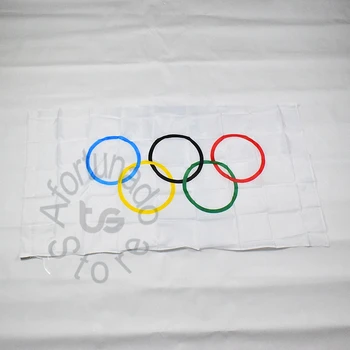 

Olympics Five rings 90*150cm flag Banner Hanging flag for meet,Parade,party.Hanging,decoration