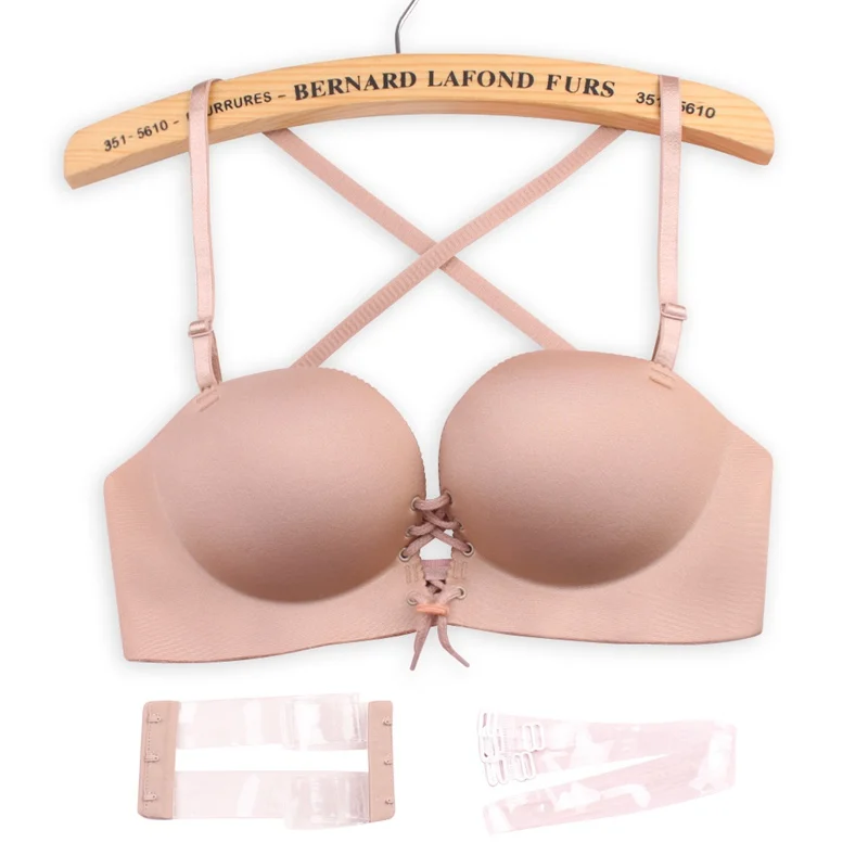

Magic Bralette Large Plus Size Bra Women Wedding Dress Bra Seamless Invisible Sexy Underwear Super Push Up Soft 1/2 Cup
