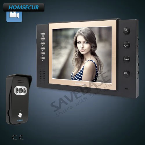 

HOMSECUR 8" Wired Video Door Entry Phone Call System with Black Camera+Russia Logistics
