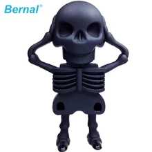 Bernal Новая USB вспышка человеческий скелет 32 ГБ usb 2,0 Флешка 4 ГБ 8 ГБ 16 ГБ силиконовая Флешка 64 ГБ usb флэш-накопитель thunb