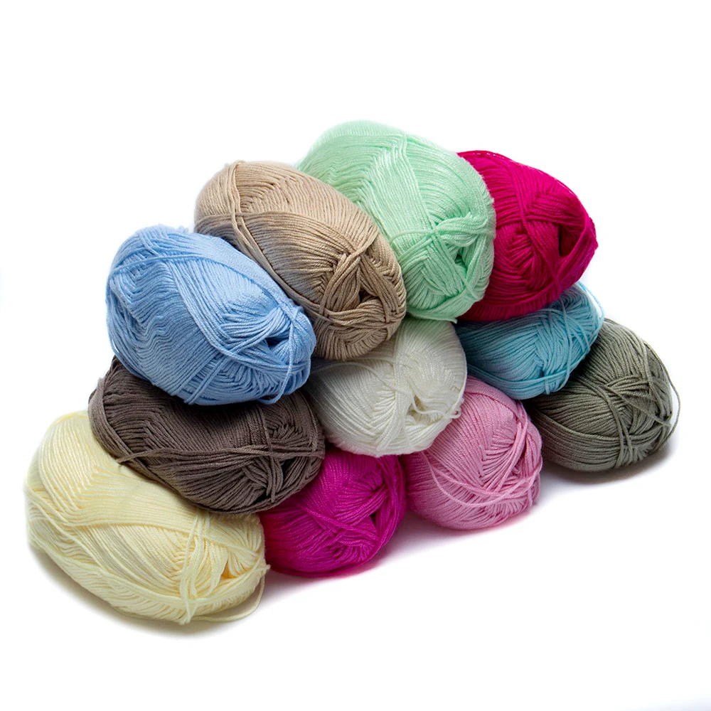 Wholesale Low Price Per Kg Colorful 100% Cotton Crochet Dyed Yarn