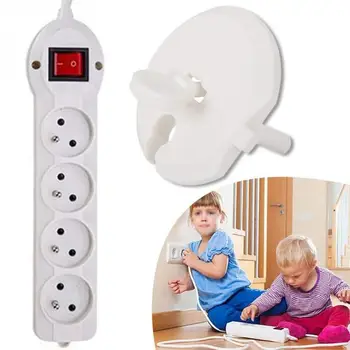 

6PCS Socket Cover+2PCS Key Electric Plug Protection Baby Safety Anti-electric Shock Outlet Protection Cover For Home Set #20