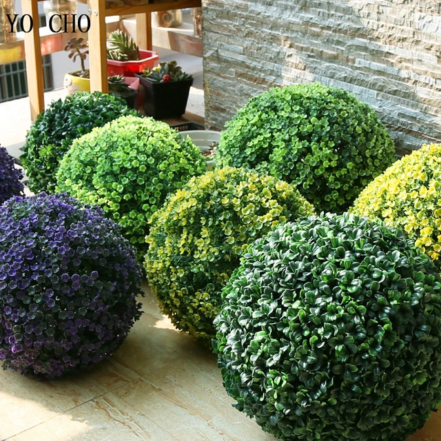 1PC Green Leaf Fake Ball Sfera Bosso Artificiale Sintetica Foglie Verdi  Finto Palla 40 Cm For Indoors And Outdoors Home Decor - AliExpress