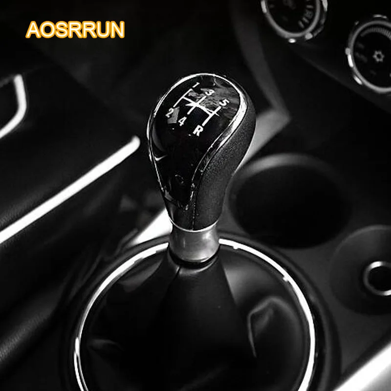 ABS electroplating Shift head manual gear shift lever manual gear trim cover font b Car b