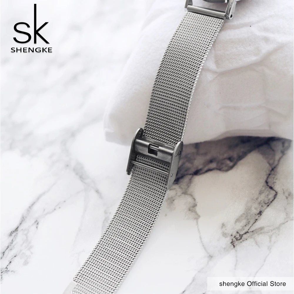 2018 SK Super Slim Sliver Mesh Stainless Steel Watches Women Top Brand Luxury Casual Clock Ladies Wrist Watch Relogio Feminino