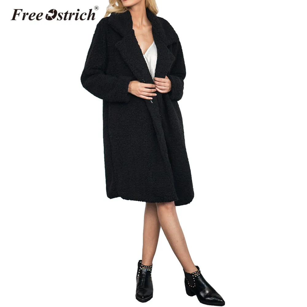 Free Ostrich Coats Women Full Sleeve Winter Warm Wool blend Parkas Plus Size Long Coat Female Casual Abrigo Mujer L0740 Free Ostrich Coats Women Full Sleeve Winter Warm Wool blend Parkas Plus Size Long Coat Female Casual Abrigo Mujer L0740