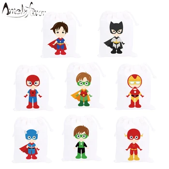 

Superhero Theme Boys Heroes Party Favor Bags Gift Bags Birthday Event Party Supplies Baby Shower Party Container Supplies