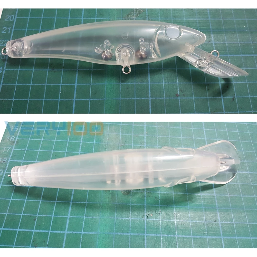 

10pcs/Lot Unpainted Clear Plastic Fishing Lure Bodies Bait 35g 15cm Great Blanks DIY Free Shipping