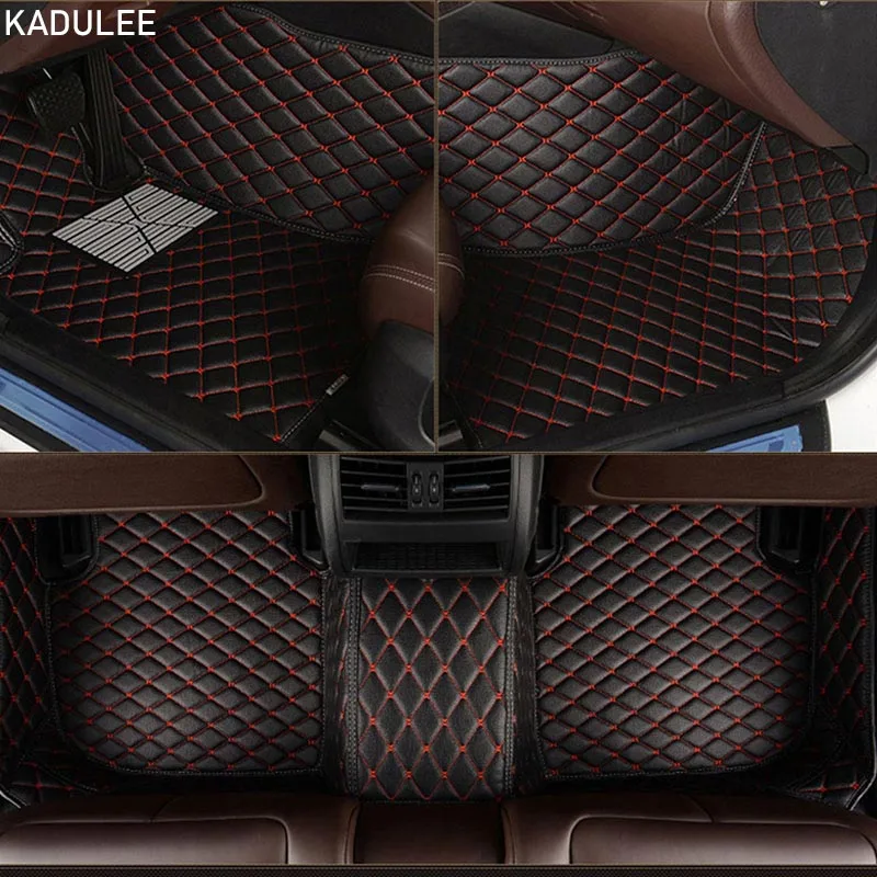 KADULEE car floor mats for Opel All Models Astra h j g mokka insignia Cascada corsa adam ampera Andhra zafira Car-styling - Название цвета: black with red