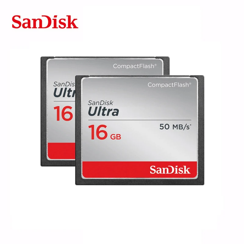 Оригинальная карта памяти SanDisk 16GB max50M/s, карта компактной флеш-камеры, пожизненная гарантия, карта cf с кардридером