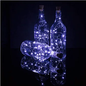 

10pcs Cork Bottle LED Light Strings Starry Lights Home Wine Lamp String For Party Decoration Room Garden Hanging Decor Lamps