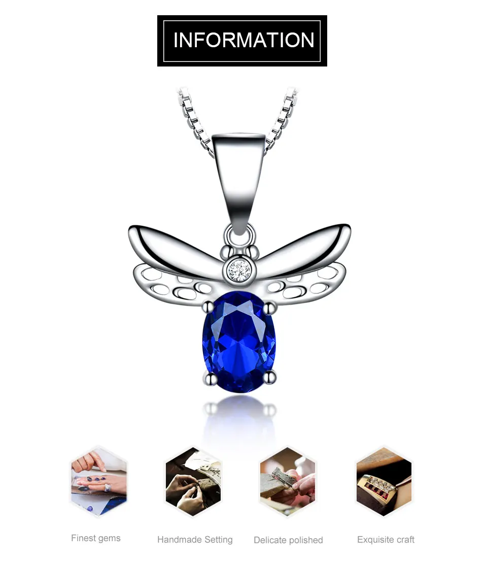 UNCHO blue saphire bee pendant for women -NUJ039S-1 (1)