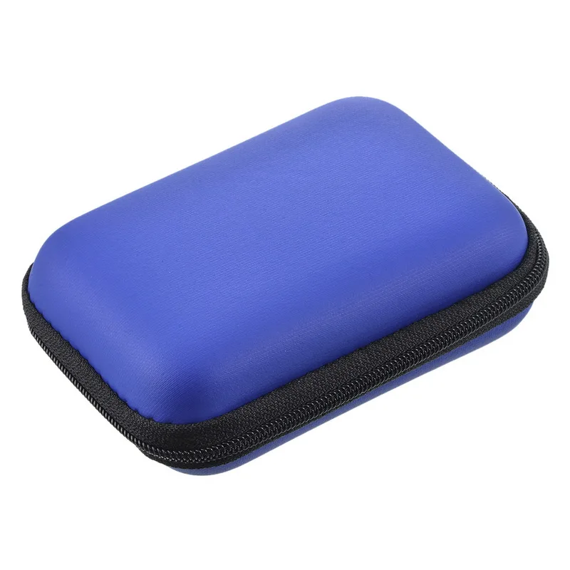 Цветные наушники чехол дорожная сумка для хранения наушников защитная коробка для хранения наушников кабель для передачи данных зарядное устройство чехол для монет контейнер - Цвет: Royal blue 12x8cm