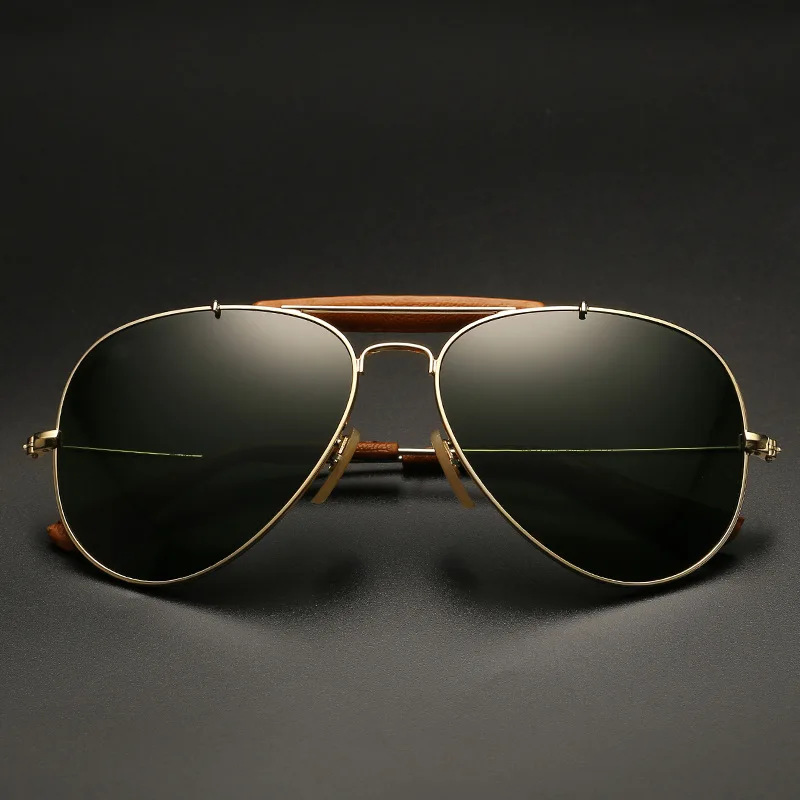 Vazrobe Glass Sunglasses Men Women Aviation Glasses Sun Man Anti