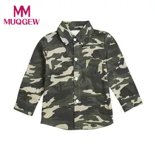 MUQGEW/Детские рубашки для мальчиков футболка с длинными рукавами камуфляжная рубашка для маленьких мальчиков одежда на весну и осень roupas infantis menino