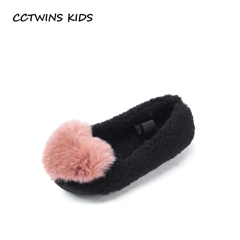 

CCTWINS KIDS 2018 Winter Children Fashion Dance Ballet Baby Girl Fashion Princess Flat Toddler Brand Warm Shoe GB1965