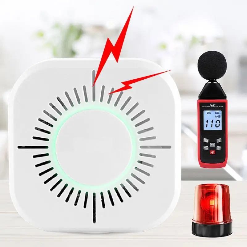 Белый Smart Беспроводной Wi-Fi дымовой детектор пожарной сигнализации Термометры для дома безопасности дистанционное управление гаджеты