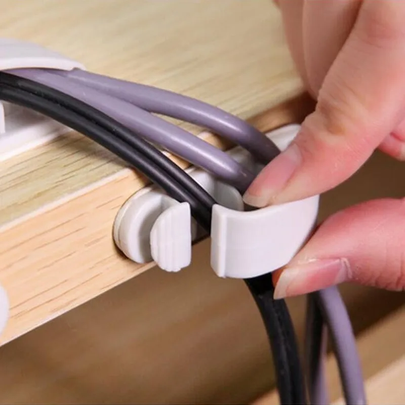 Buy 10 pcs Cable Cord Wire Line Organizer Adhesive