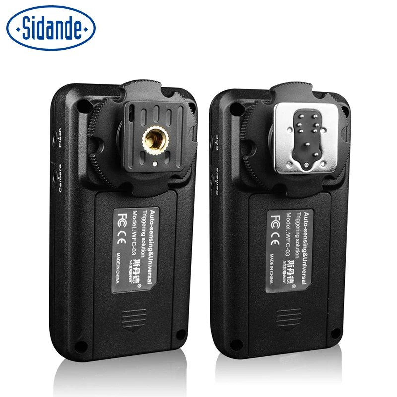 

Sidande WFC-03 Electronic Stander Wireless Flash Trigger for Canon 5D2 6D and for Nikon D800 70D 60D DSLR Cameras