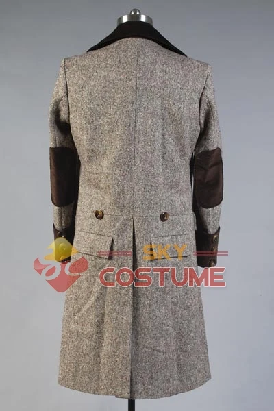 Длинный Тренч Doctor Who Dr. Wenge коричневого цвета, весенне-осеннее мужское пальто, костюм для косплея, костюм для Хэллоуина вечеринки, полный комплект