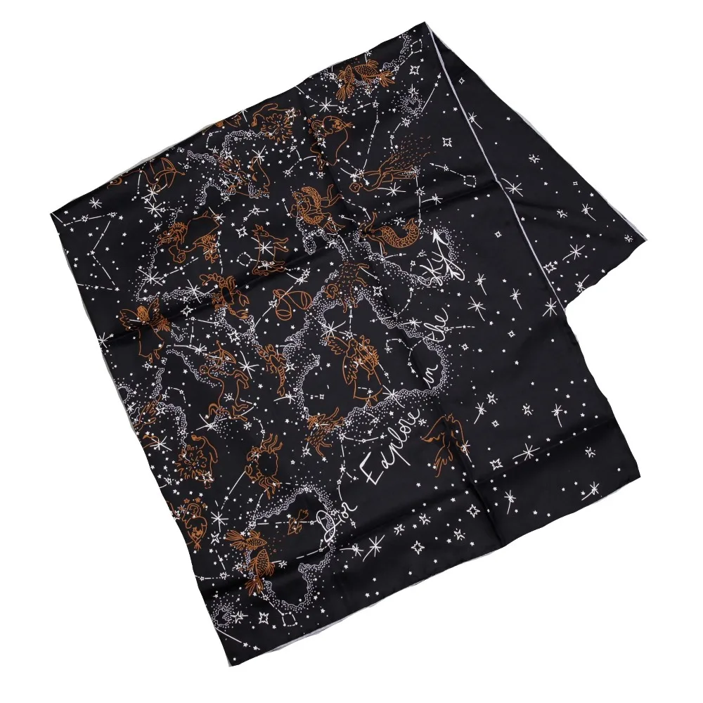 

ELEGANT HANDMADE BRAND 100%Twill Silk 110cm Scarf TWID-89500A