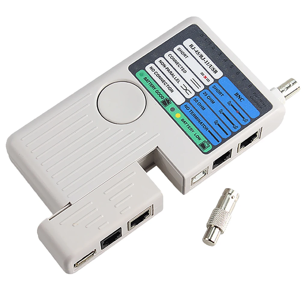 

Multifunction RJ11 RJ45 BNC Coax Network Cable Tester Line Finder Tracker