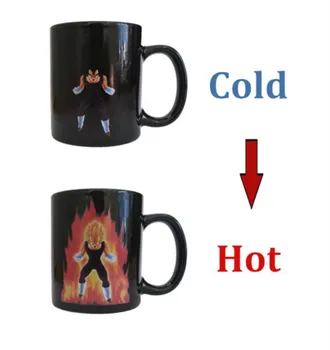 

New Arrival Dragon Ball Z Vegeta Coffee Cup Heat Reactive Color Change Ceramic Mug Novelty Caneca Cups Creative Mugs Xmas Gift