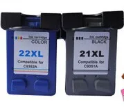 

Hisaint Free shipping for HP21XL 22XL C9351A Black C9352A color ink cartridges for HP PSC 1402 1406 1408 1410 Ink jet printer